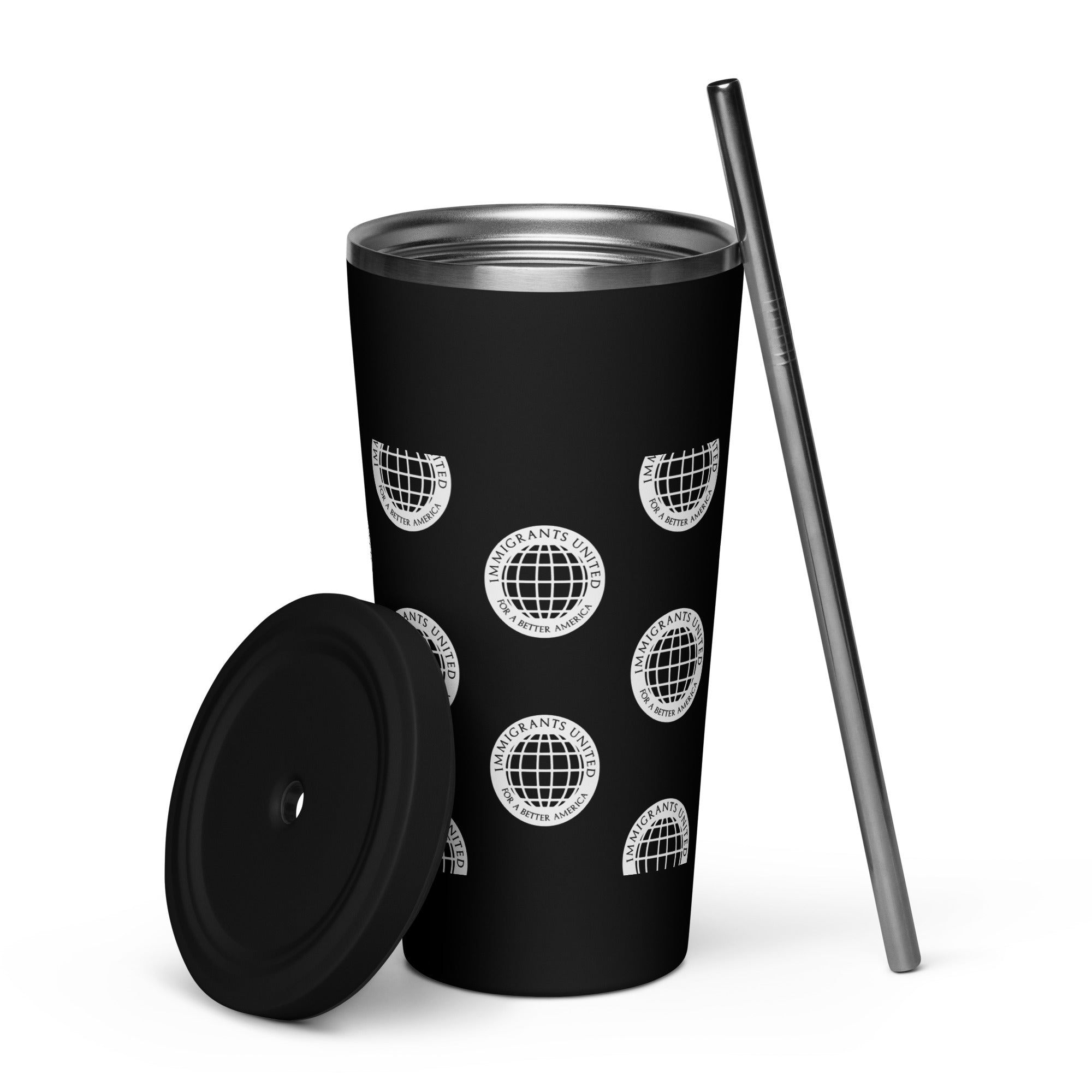 Immigrants United Insulated tumbler with a straw