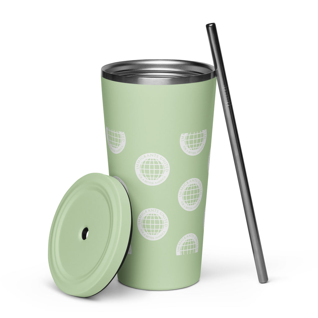 Immigrants United Insulated tumbler with a straw