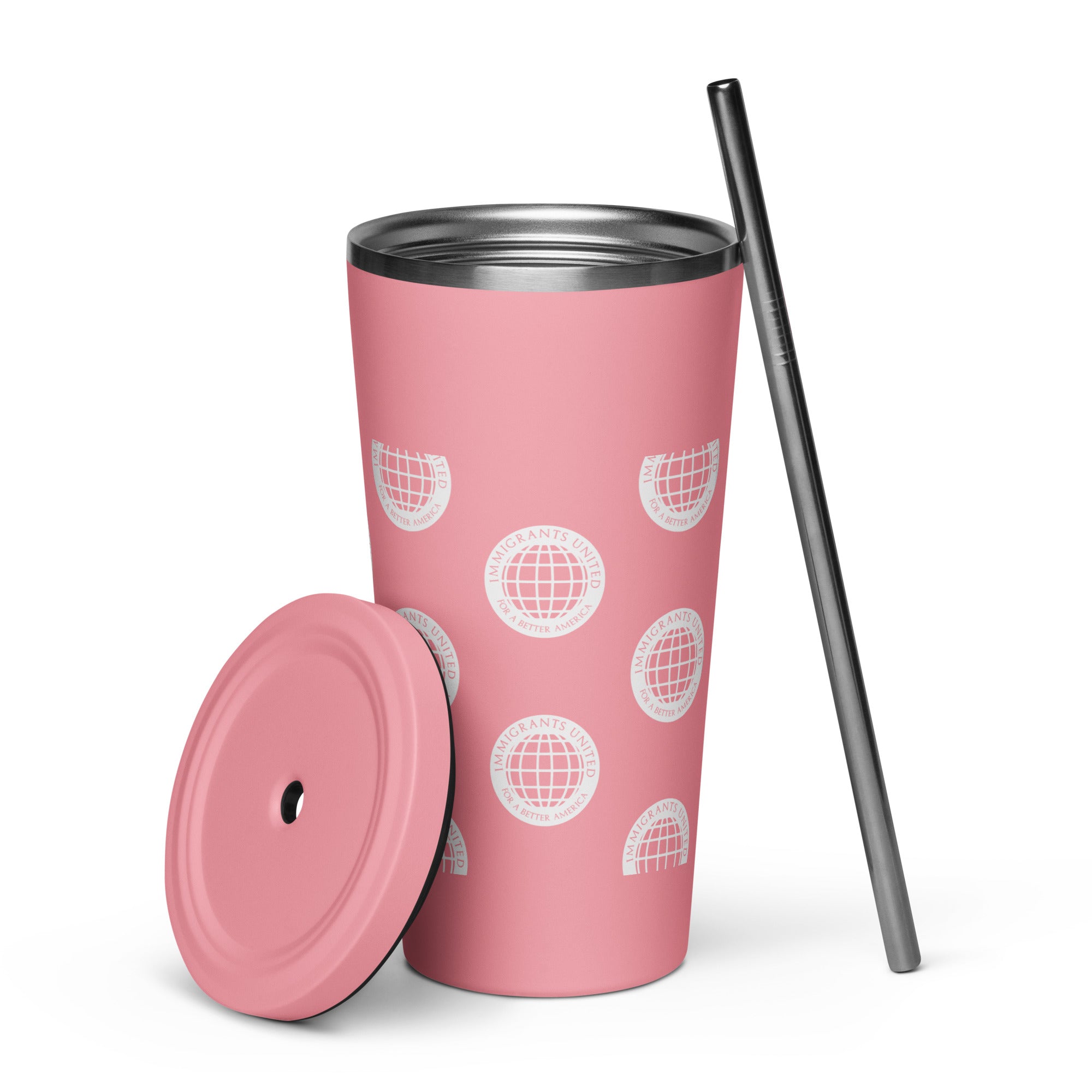 Immigrants United Insulated tumbler with a straw