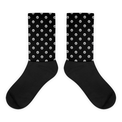 Pretty Rad Medallion Print Black foot socks