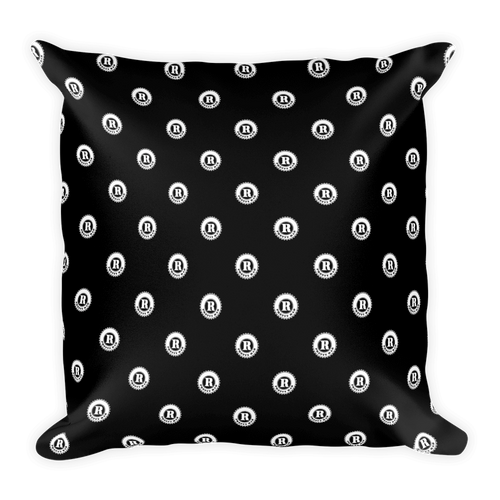 Pretty Rad Medallion Pattern Square Pillow (Black)