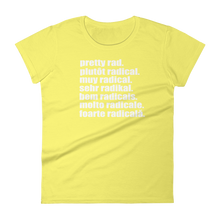 Pretty Rad Languages - White Print - Women's short sleeve t-shirt