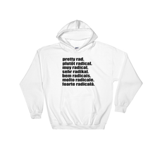Pretty Rad Languages - Black Print - Hooded Sweatshirt