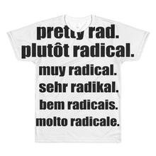 Pretty Rad Languages - Black - All-Over Printed T-Shirt
