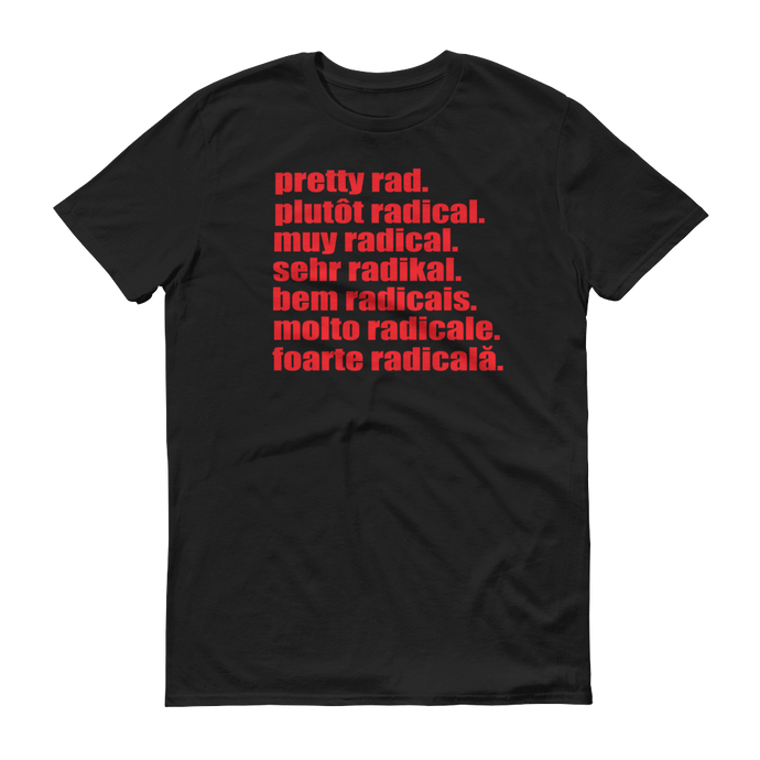 Pretty Rad Languages - Red Print - Short-Sleeve T-Shirt