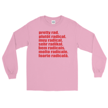 Pretty Rad Languages - Red Print - Long Sleeve T-Shirt