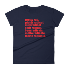 Pretty Rad Languages - Red Print - Women's short sleeve t-shirt