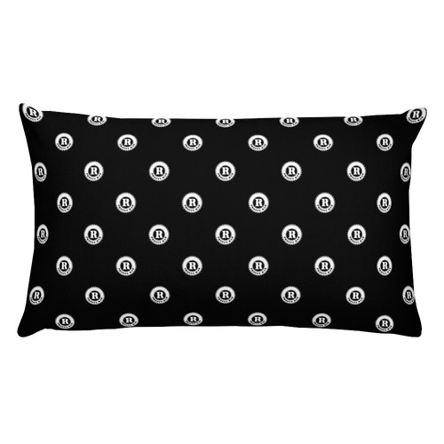 Pretty Rad Medallion Pattern Rectangular Pillow (Black)